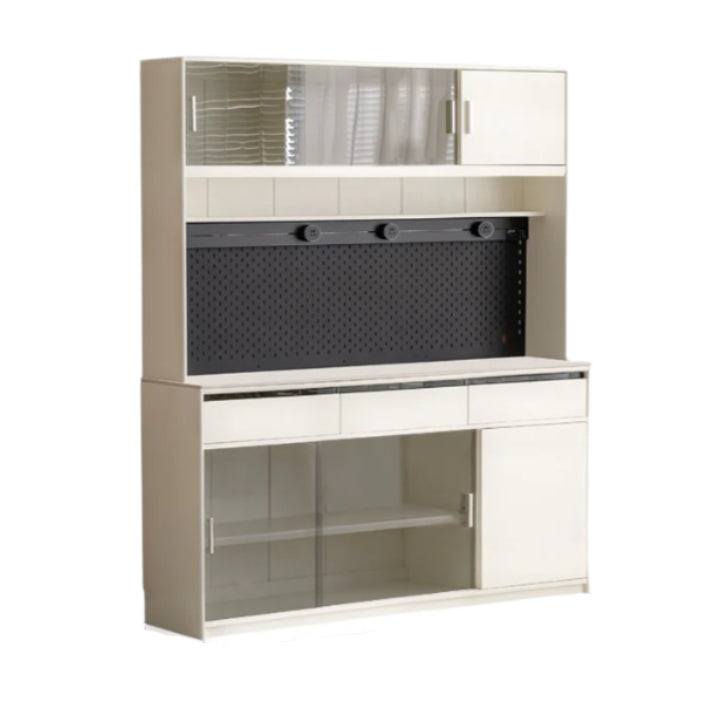 Solid Rubberwood Cream Style Rock Board Sideboard.