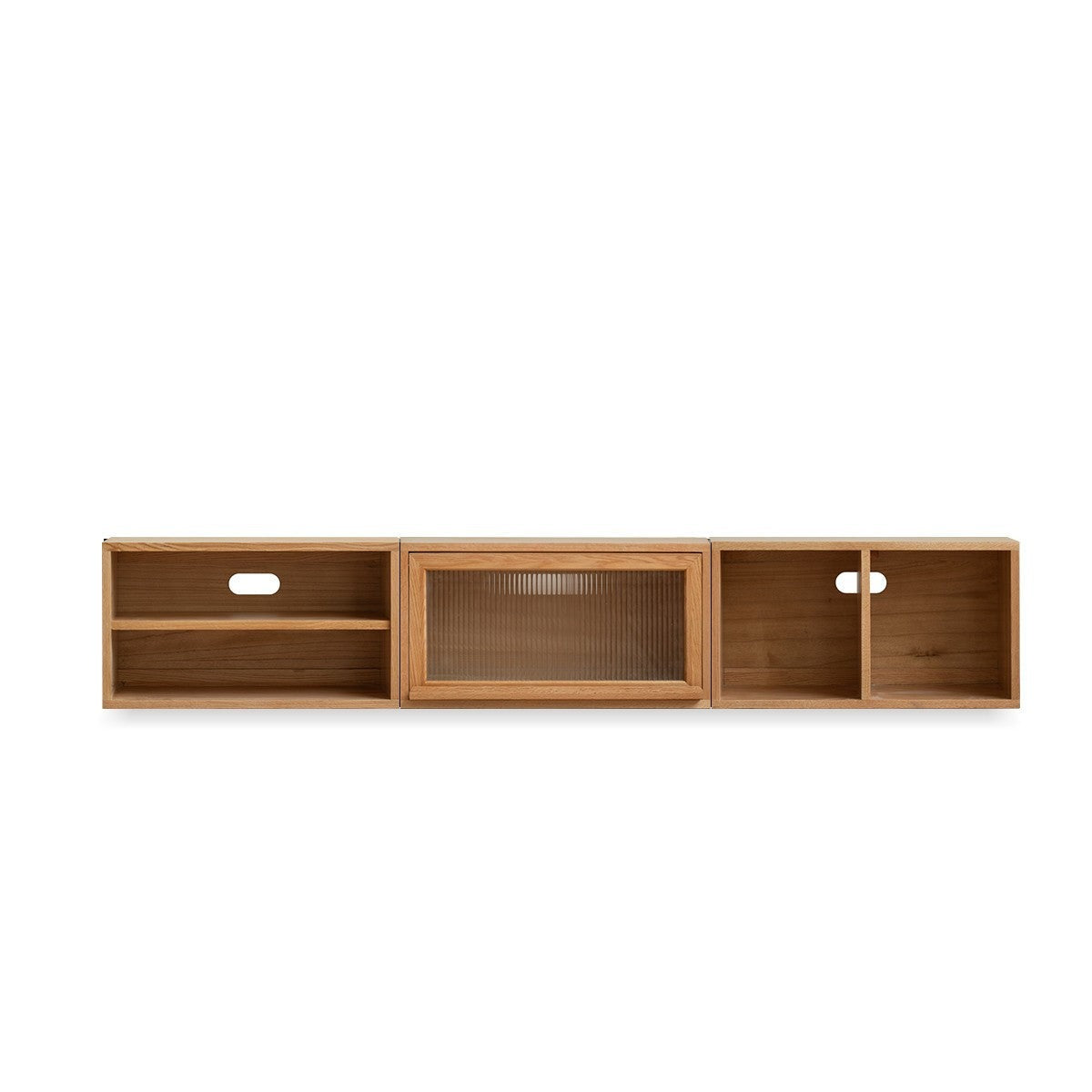Oak Solid Wood TV Cabinet Modern free combination storage bookcases"