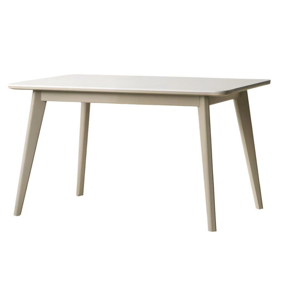 Poplar Solid Wood Modern Rock Plate Dining Table
