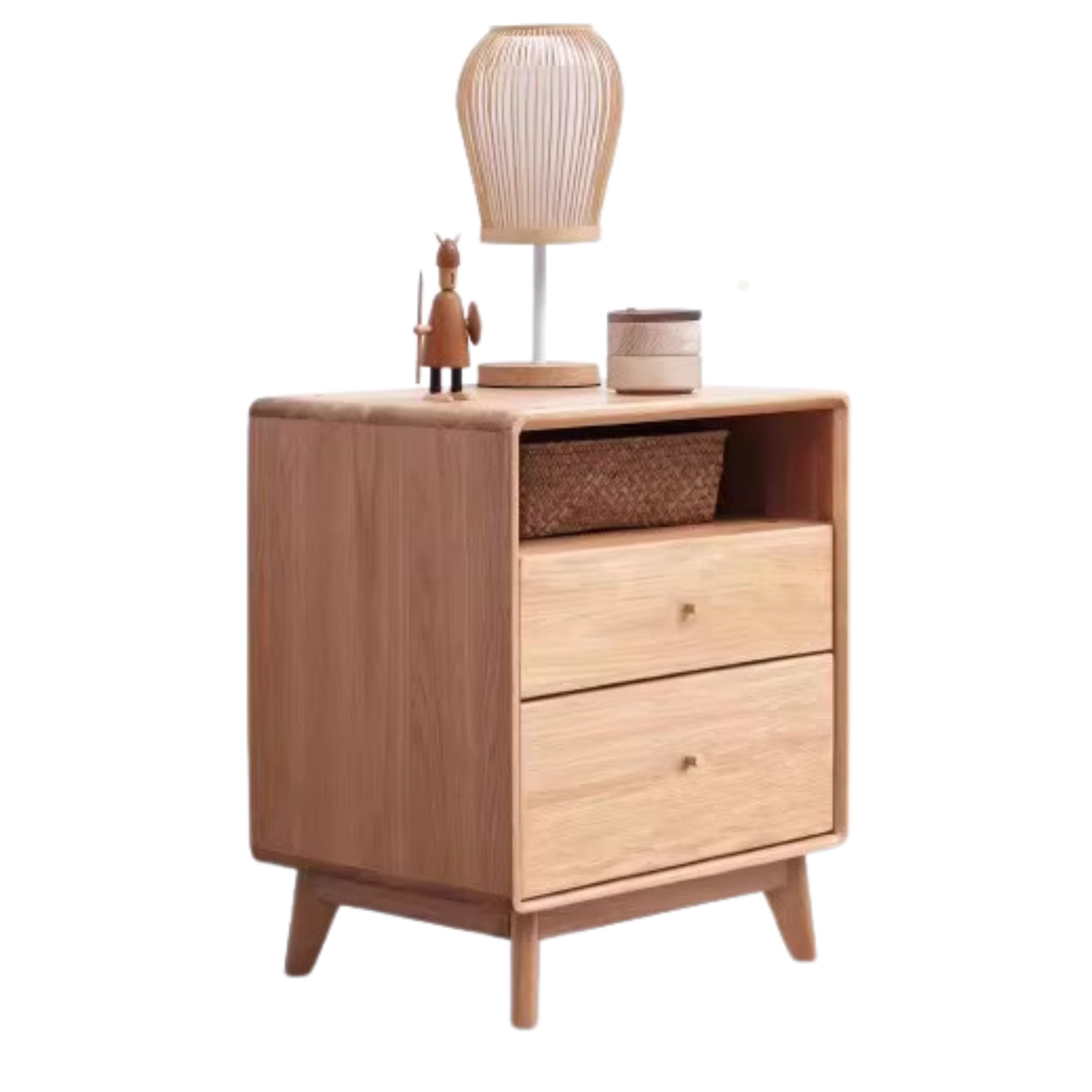 Oak Solid Wood Telescopic Dressing Table Cabinet.