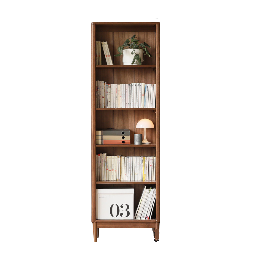 Black Walnut, Oak, Ash Solid Wood Bookcase Whole Wall Free Combination Bookshelf