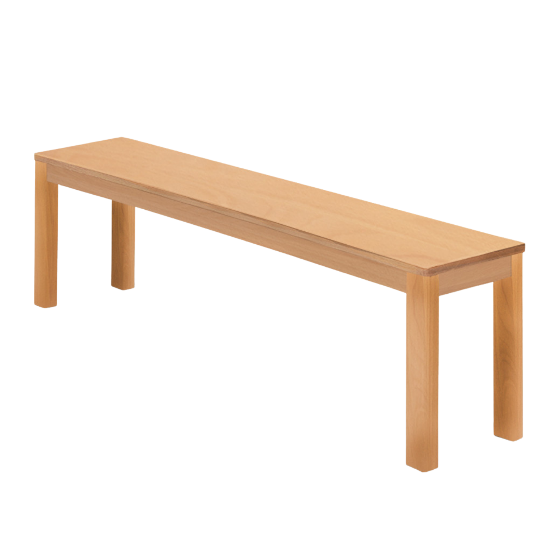 Ash, Oak, Beech, Solid Rubberwood Wide Seat Bench