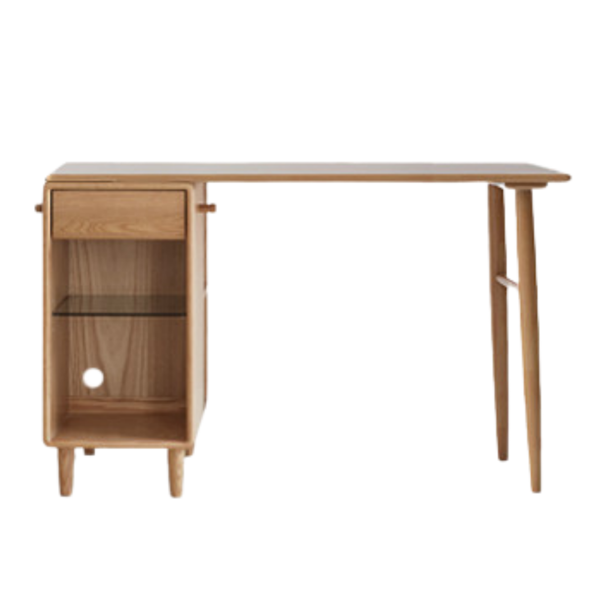 Oak, Solid Rubberwood Double Office Desk