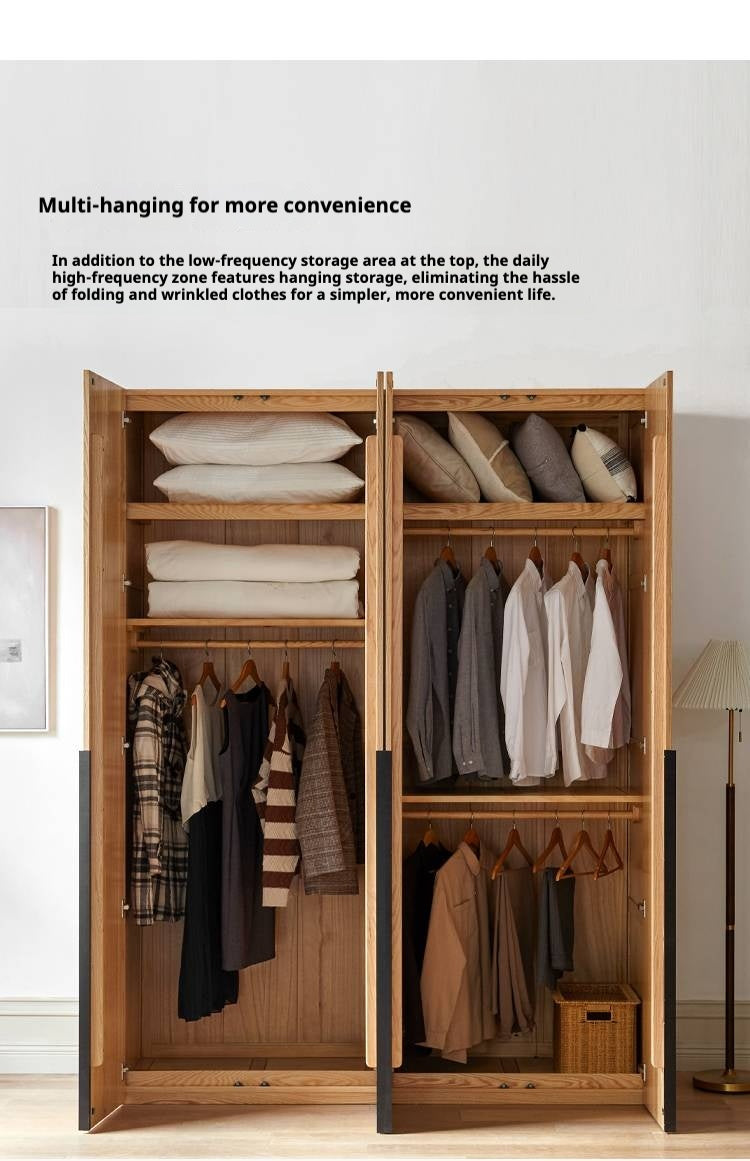 Oak Solid Wood Wardrobe.