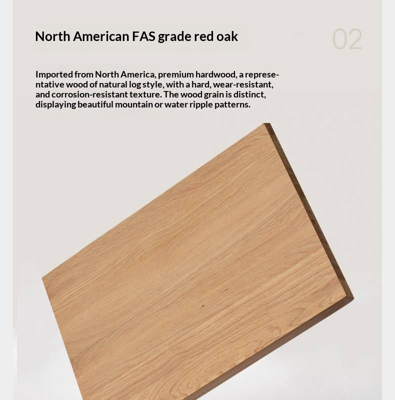 Oak Solid Wood Modern Style Side Cabinet