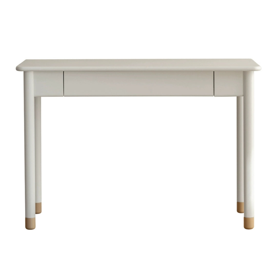 Poplar Solid Wood, Solid Rubberwood Kids Elevated Learning Cream Drawer Table