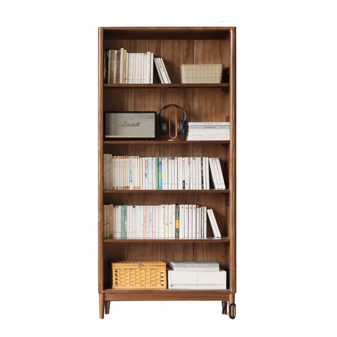 Black Walnut, Oak, Ash Solid Wood Bookcase Whole Wall Free Combination Bookshelf