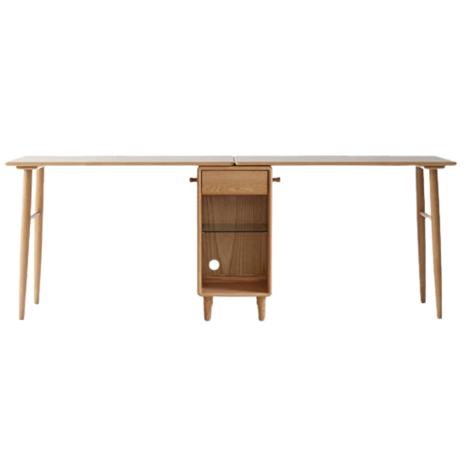 Oak, Solid Rubberwood Double Office Desk