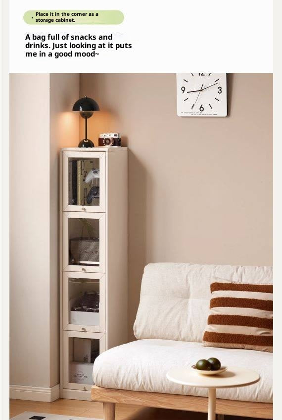 Solid Rubberwood Cream-Style Bookcase