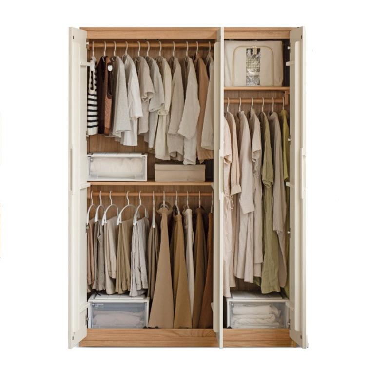 Oak Solid Wood Wardrobe Floor Combination Cabinet.