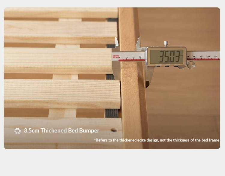 Oak Solid Wood Bed — Modern Minimalist Style with Genuine Leather and Floating Design