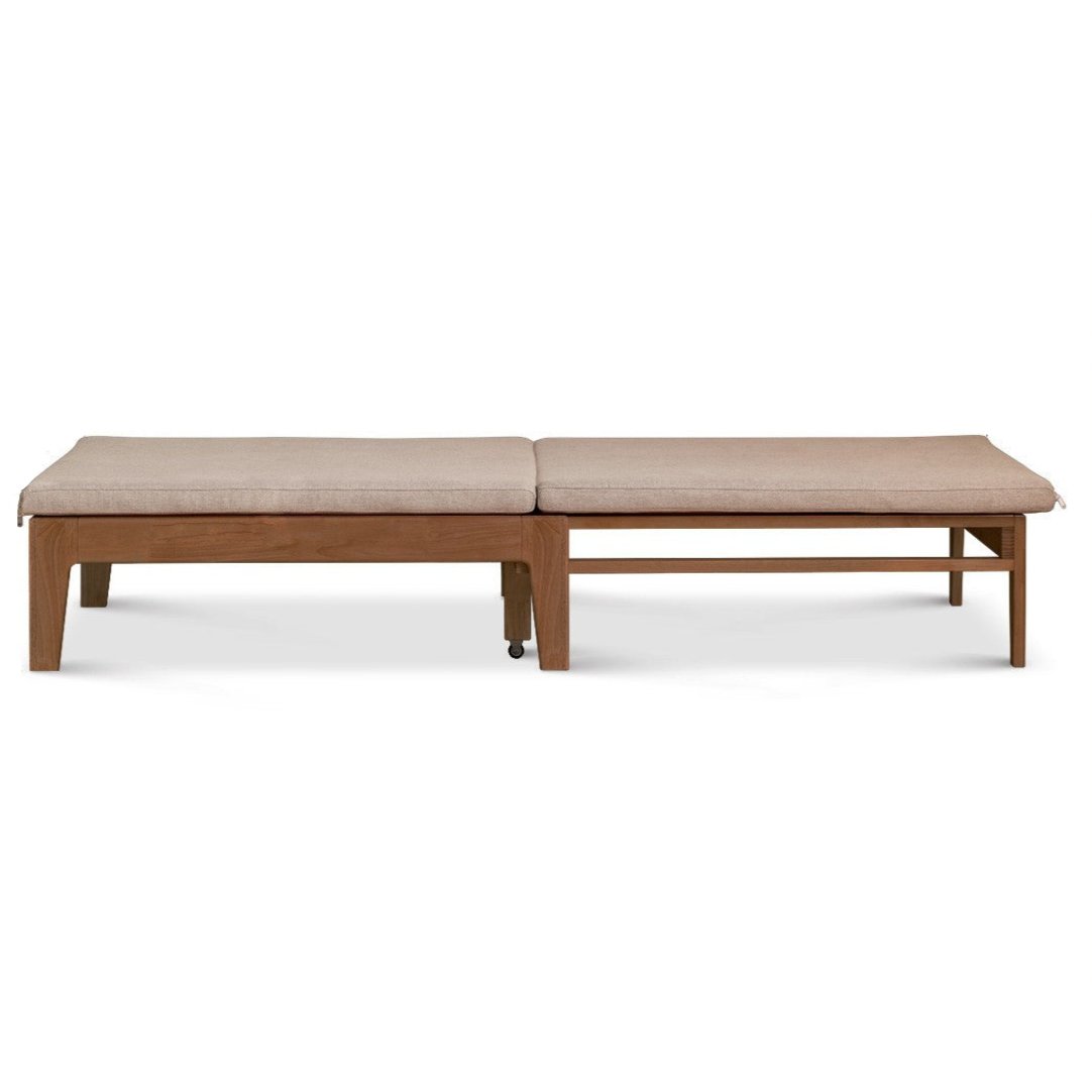Oak, Beech, Solid Rubberwood Folding Single Retractable Sofa Bed.