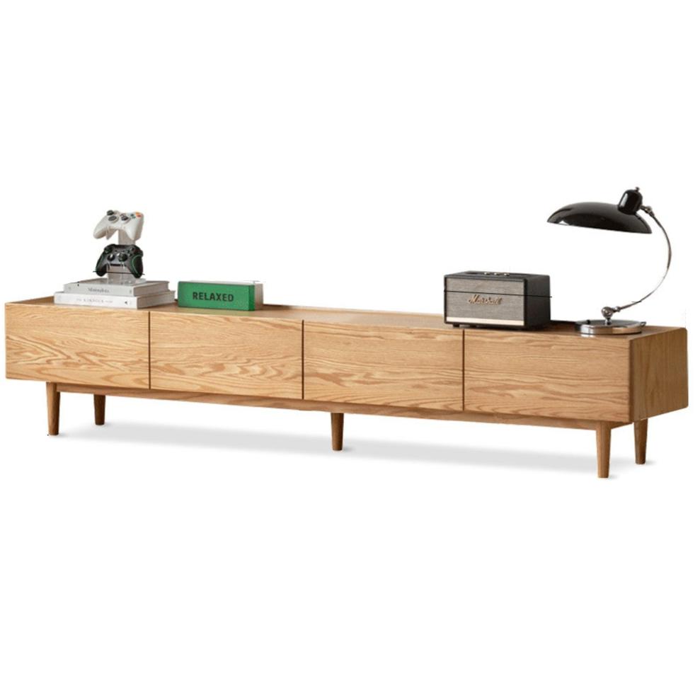 Oak Solid Wood Modern Locker Integrated TV Cabinet.