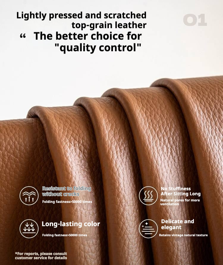 Modern Italian-Style Genuine Leather Sofa