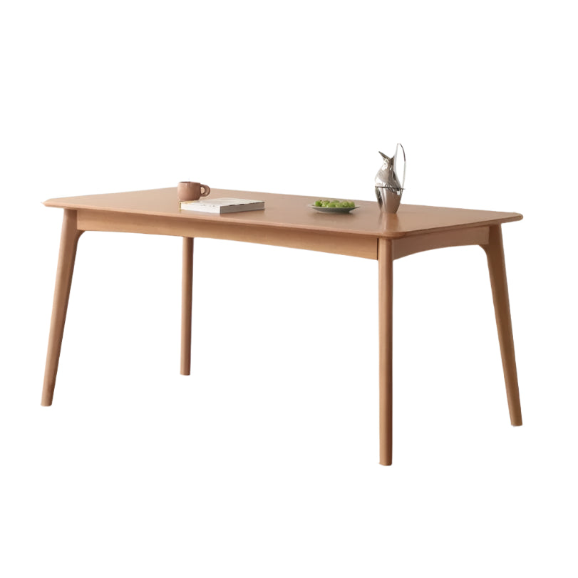 Poplar Solid Wood Modern Reliable Rock Dining Table.