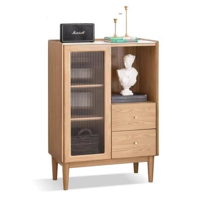 Ash Solid Wood Side Cabinet Storage