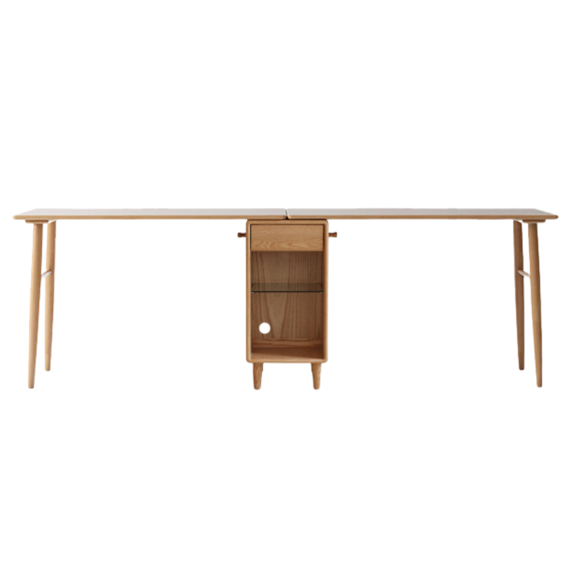 Oak, Solid Rubberwood Double Office Desk