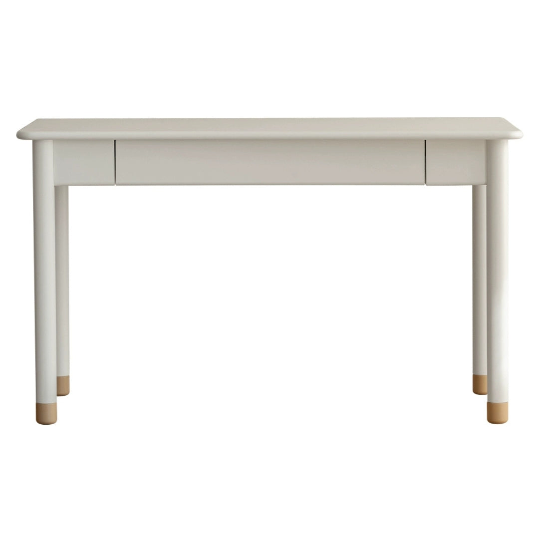 Poplar Solid Wood, Solid Rubberwood Kids Elevated Learning Cream Drawer Table