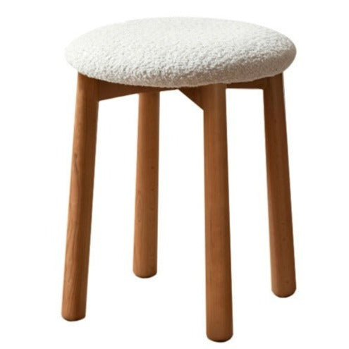 Bblack Walnut, Oak, Cherry, Beech, Sandalwood Solid Wood Makeup Stool