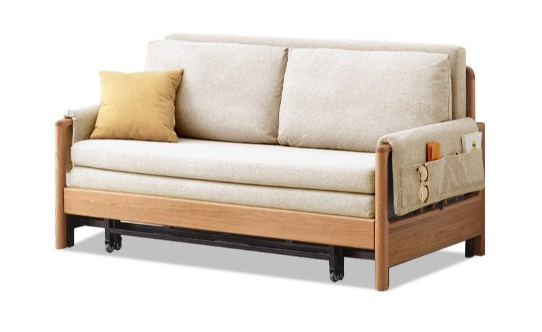 Beech Solid Wood Sofa Bed Modern.