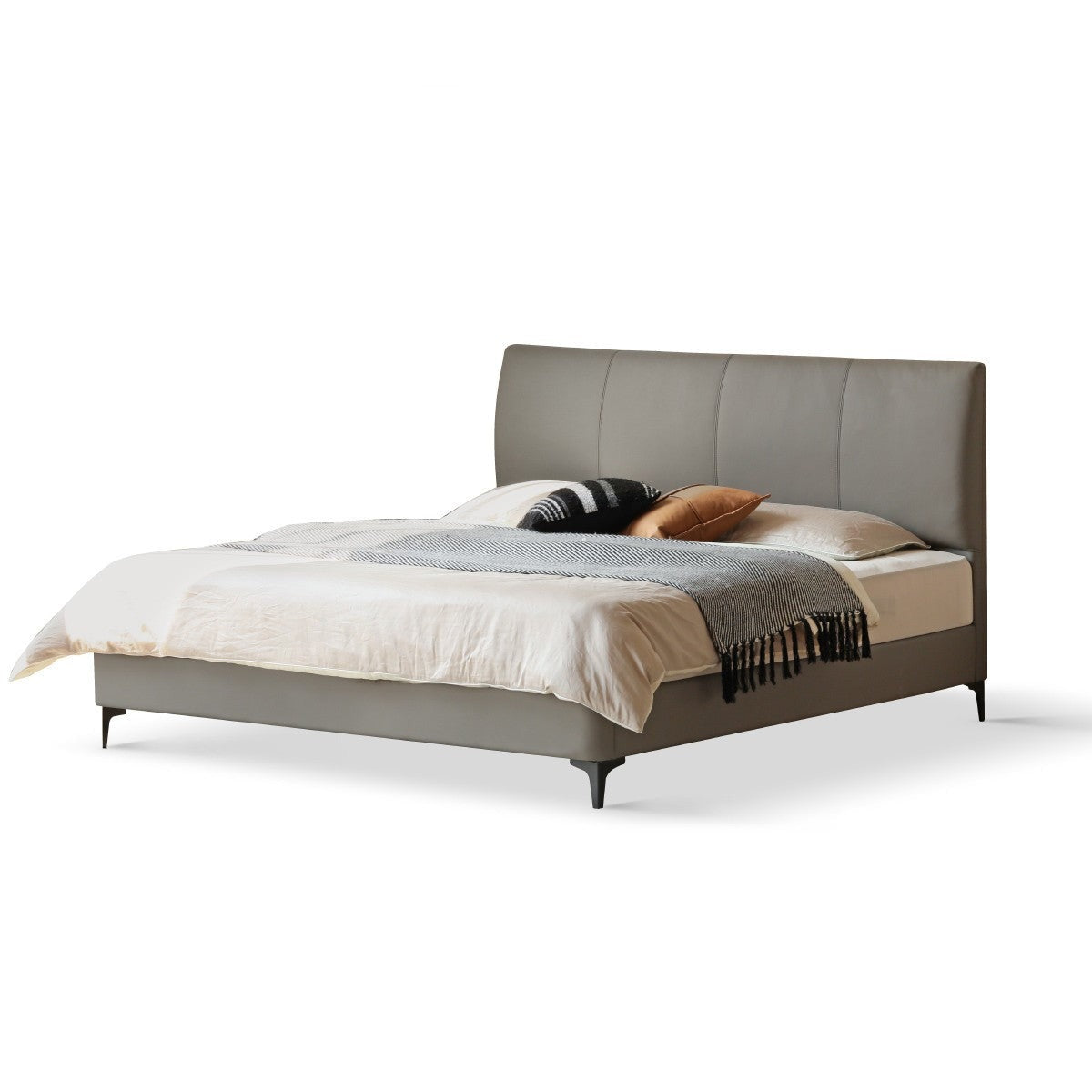 Leather Curved Design Bed