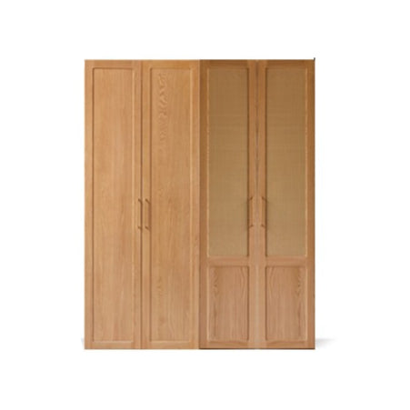 Oak Solid Wood Free Combination Wardrobe Rattan Door.