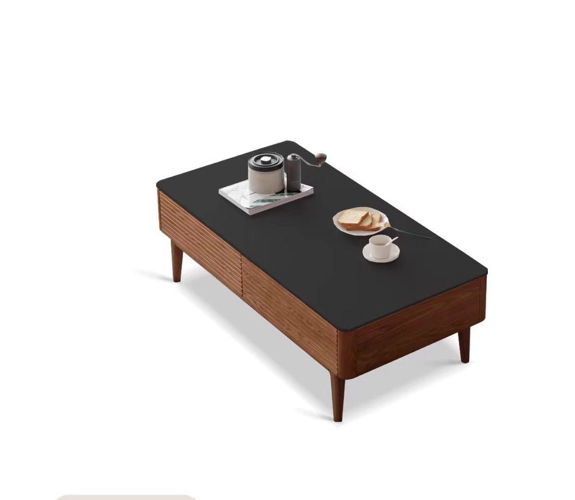 Ash solid wood slate coffee table "