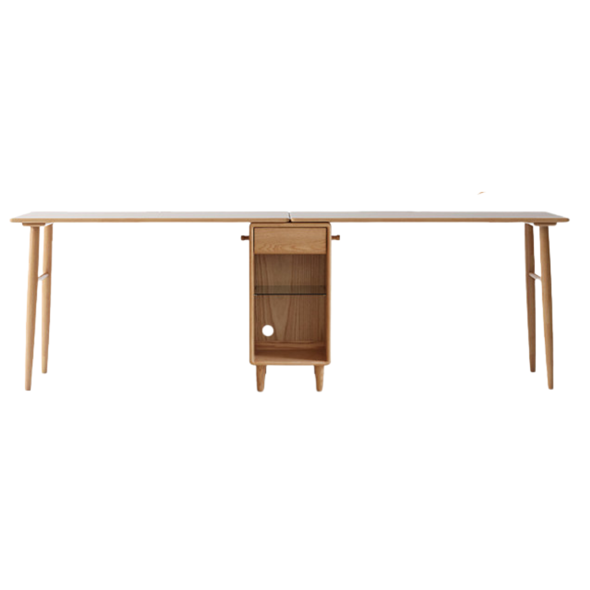 Oak, Solid Rubberwood Double Office Desk