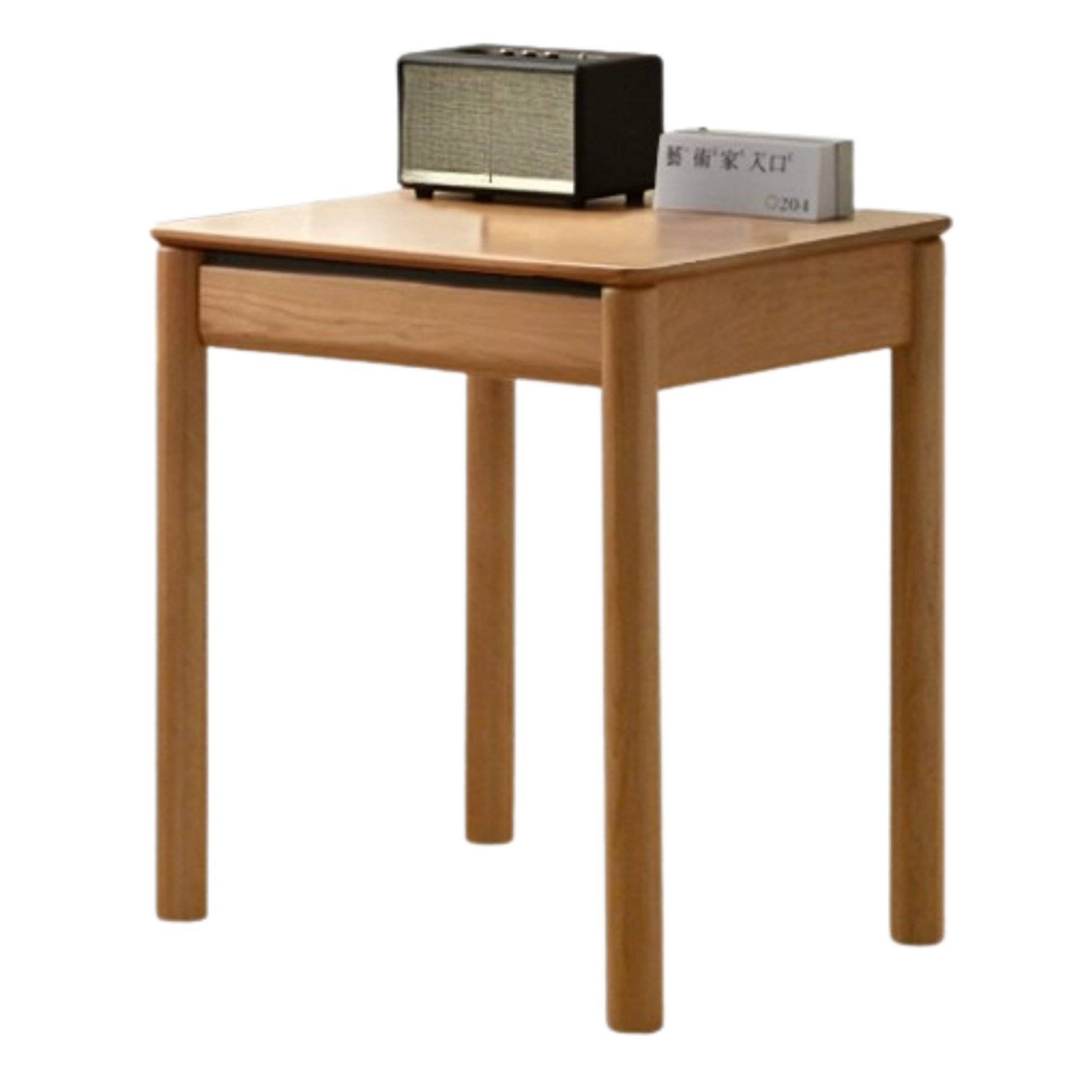 Cherry Solid Wood Retro Study Desk With Drawer