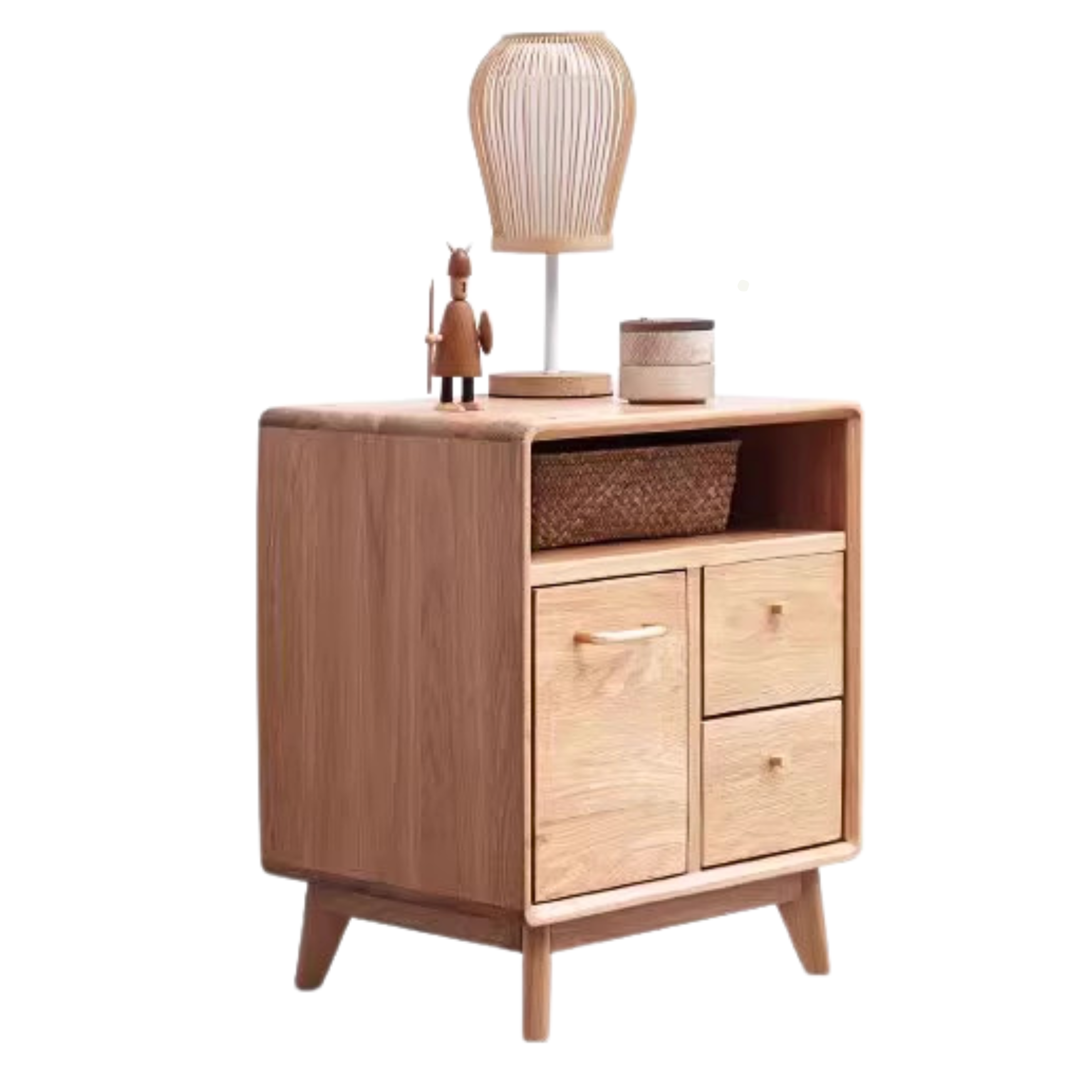 Oak Solid Wood Telescopic Dressing Table Cabinet.