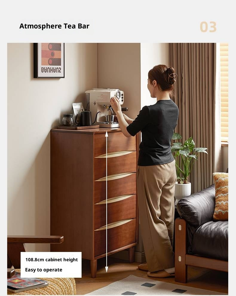 Poplar Solid Wood Vintage Style Side Cabinet.