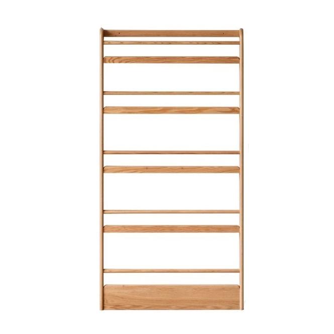 Oak Solid Wood Wall-mounted Ultra-thin Bookshelf