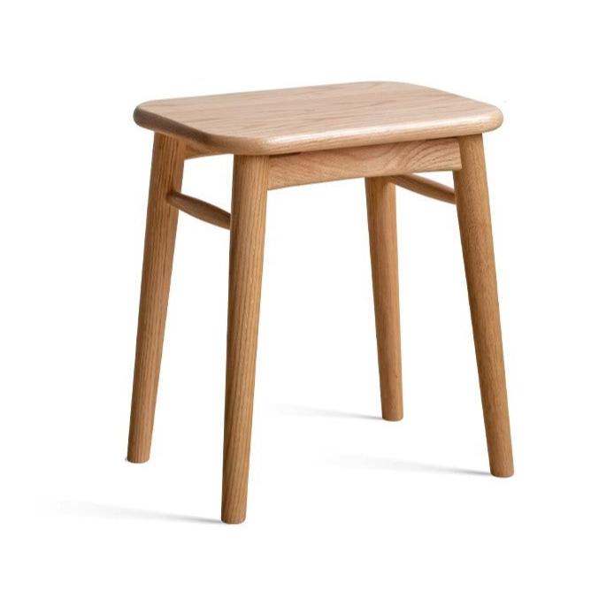 Black Walnut, Cherry, Oak, Sandalwood, Solid RubberWood Modern Light Luxury Makeup Stool