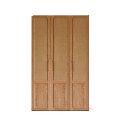 Oak Solid Wood Free Combination Wardrobe Rattan Door.