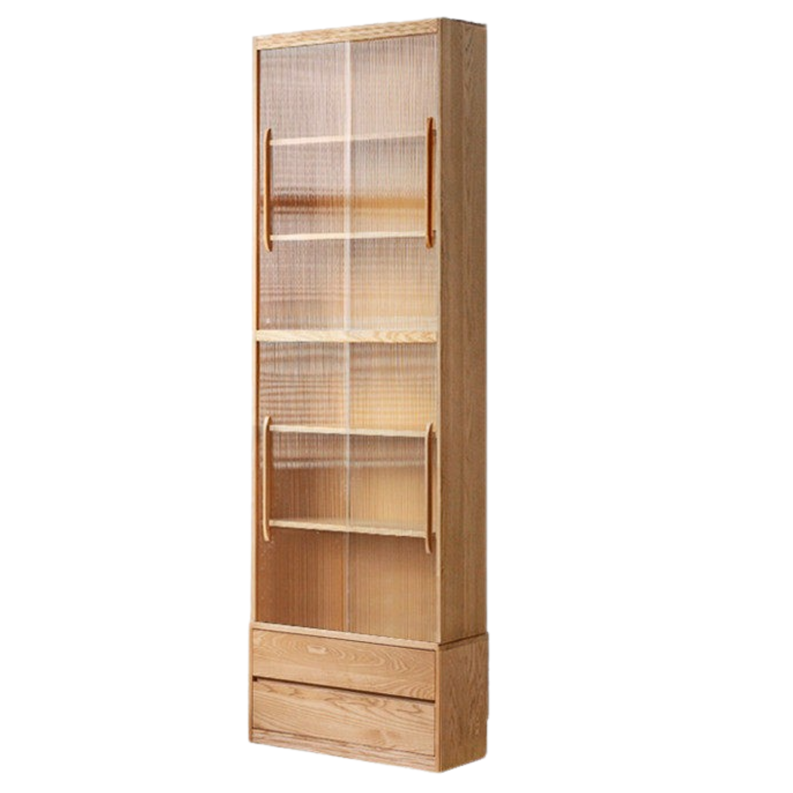 Ash, Oak Solid Wood Modern Combination Bookcase Integrated Card Seat