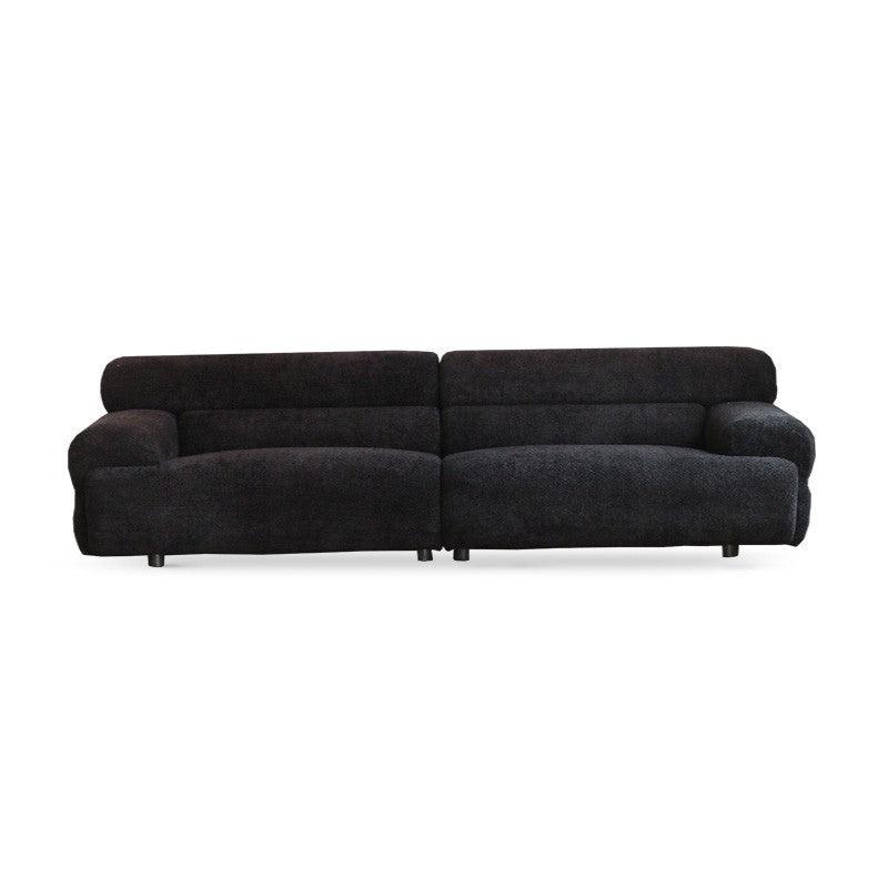 Fabric Sofa French Retro Three-seat Straight Sofa.
