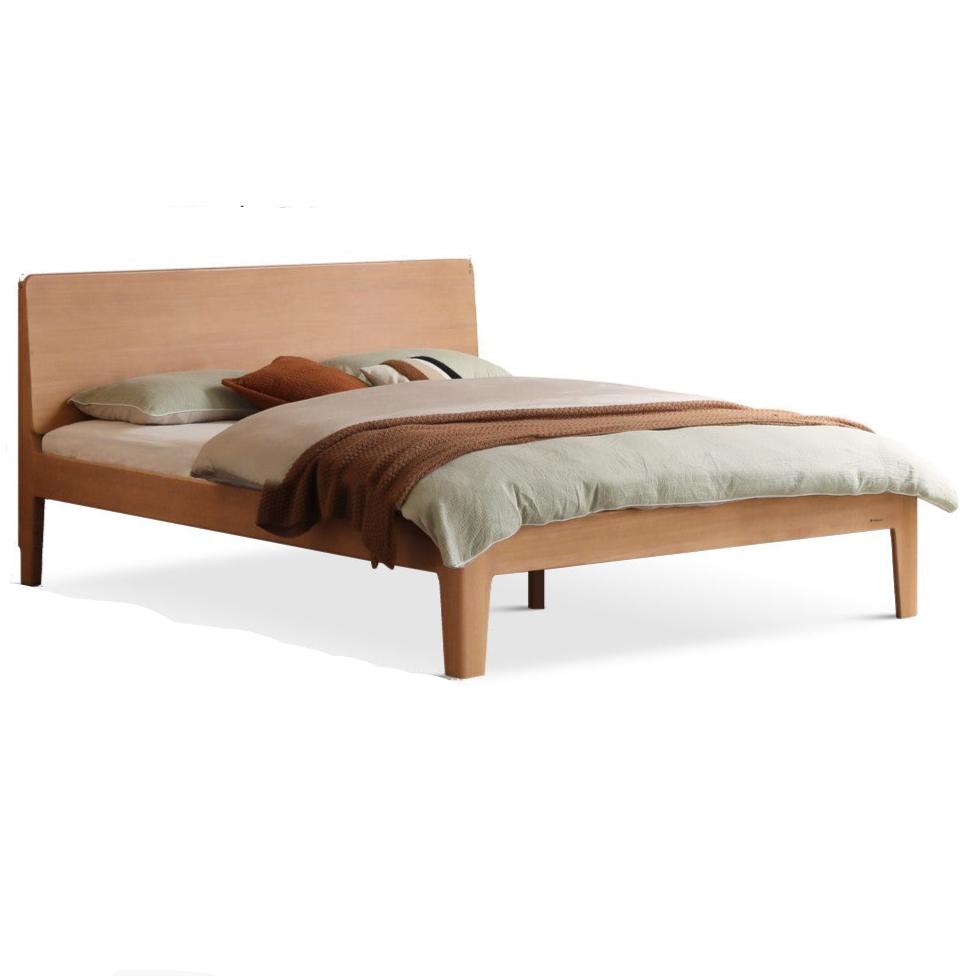 Poplar Solid Wood Modern Large headboard Bed