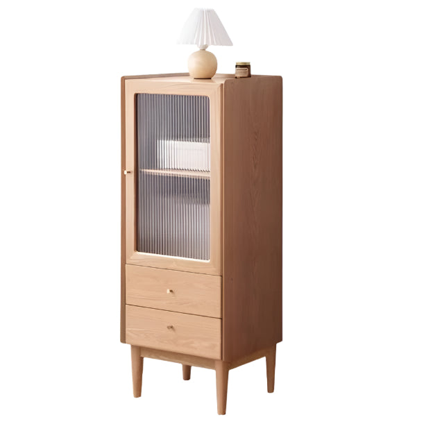 Ash Solid Wood Narrow Side Cabinet.