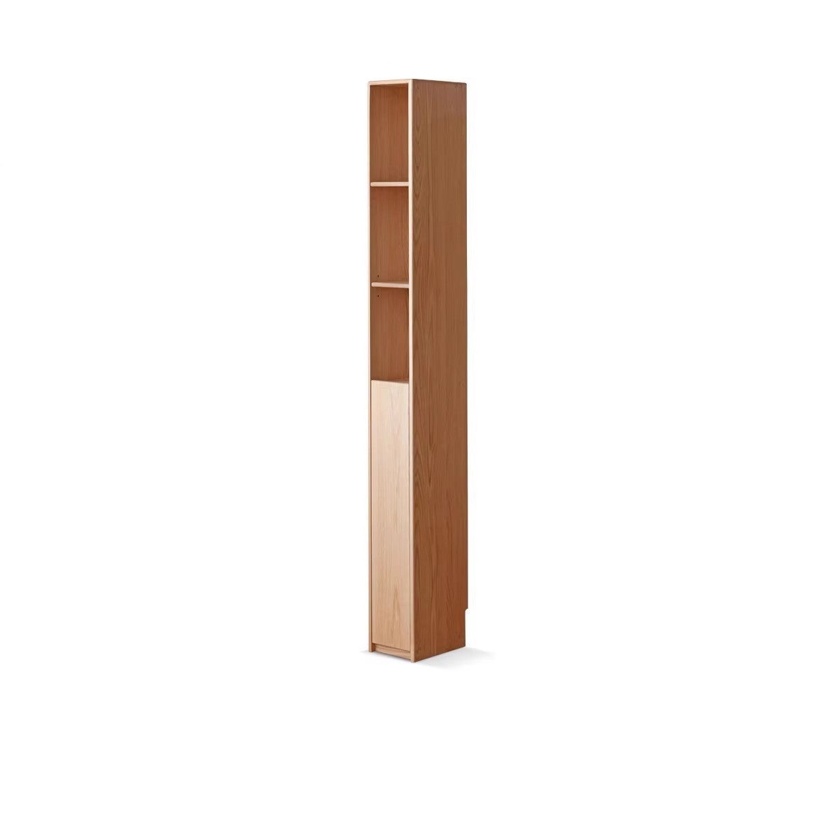 Ultra Narrow Oak Solid Wood Bookcase"