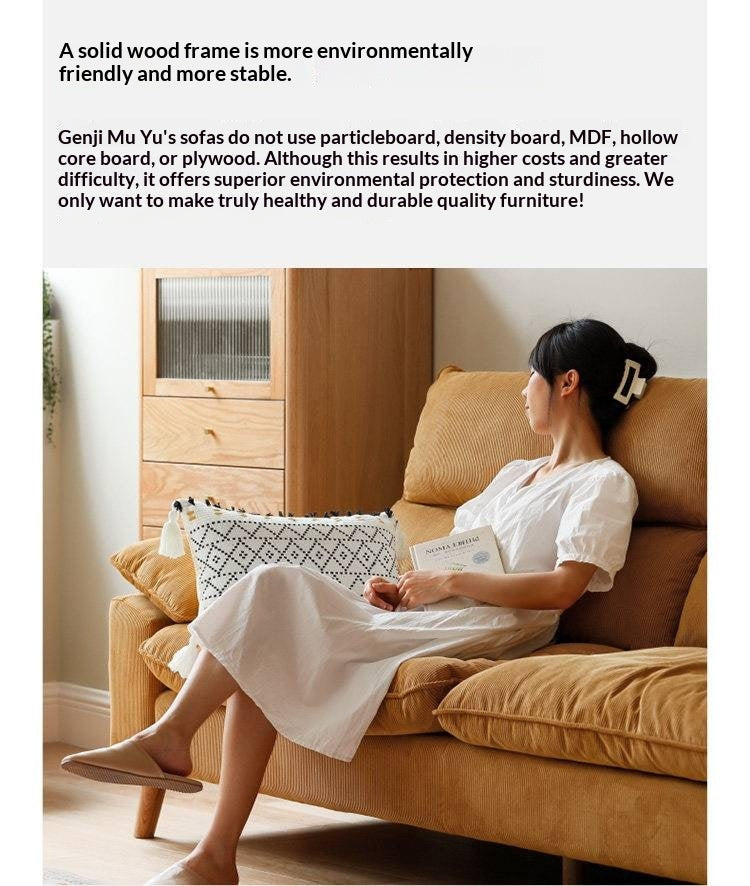 Fabric High Back Straight Sofa Modern.