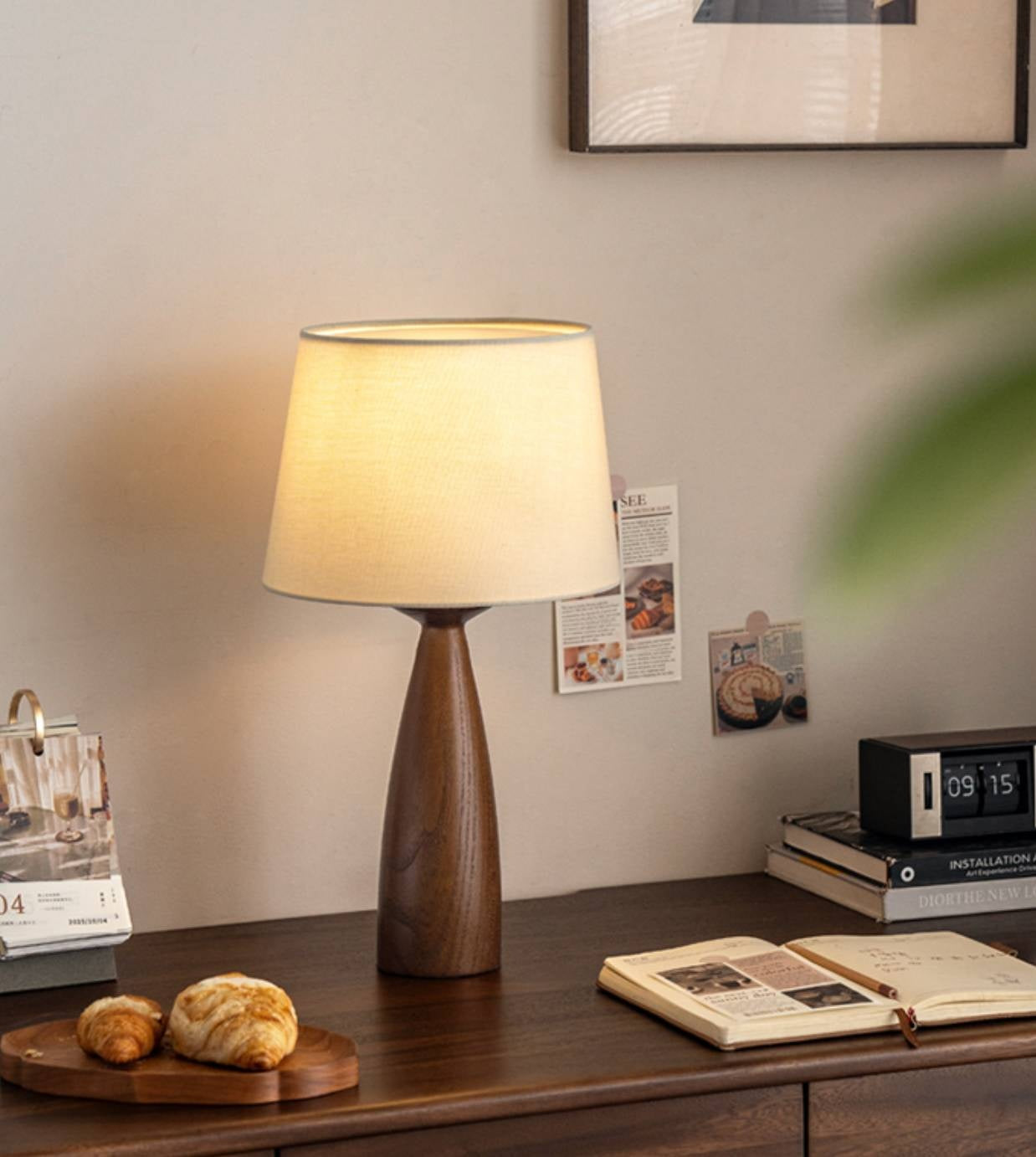 Ash Solid Wood Vintage Style Desk Lamp