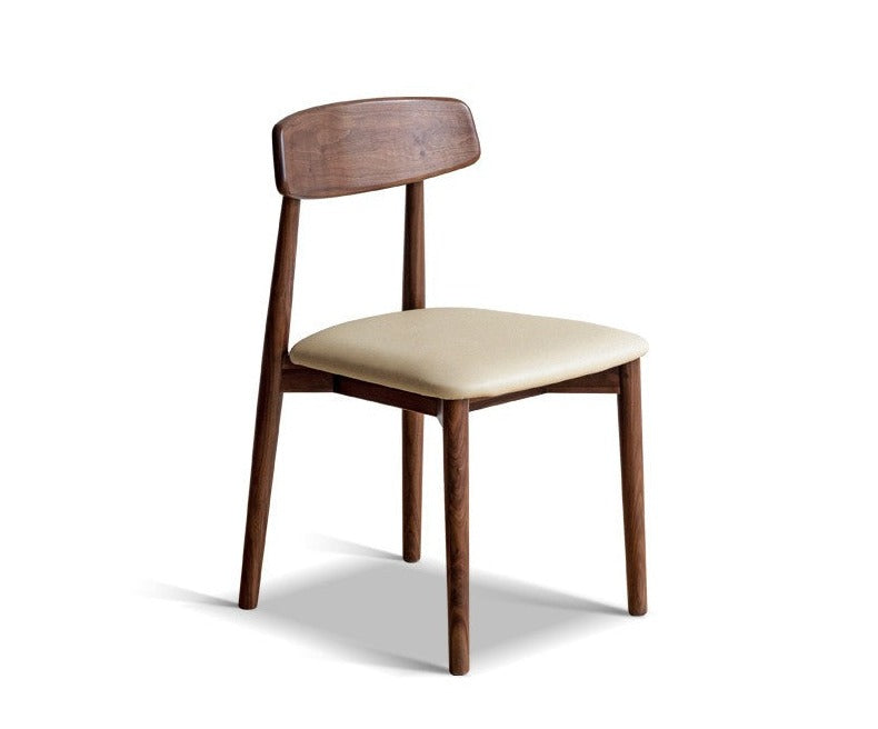 2 pcs set- Black walnut solid wood chair-
