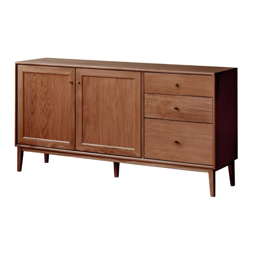 Oak Solid Wood, Solid Rubberwood Modern Dining Sideboard