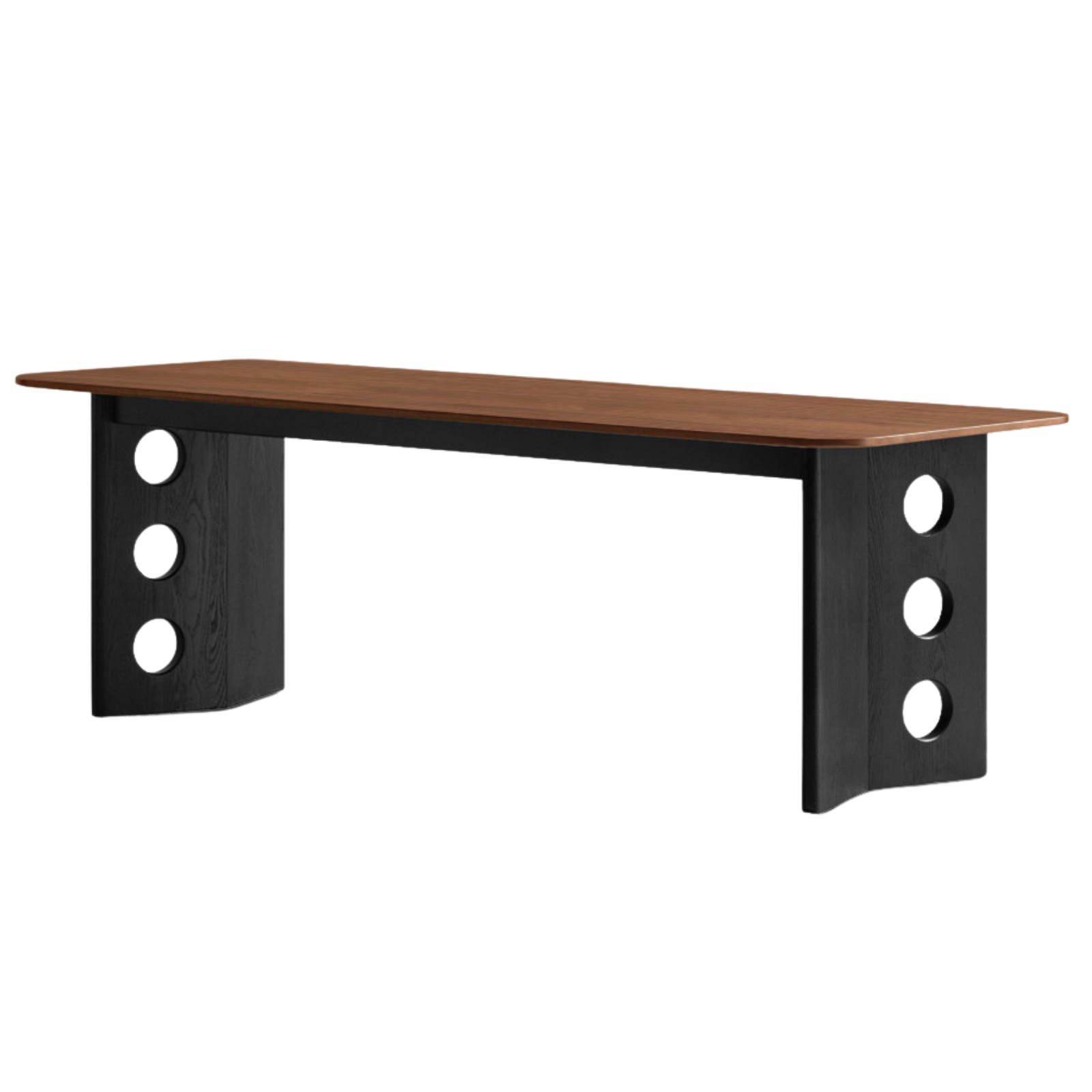 Black Walnut, Ash Solid Wood Retrо Dining Table