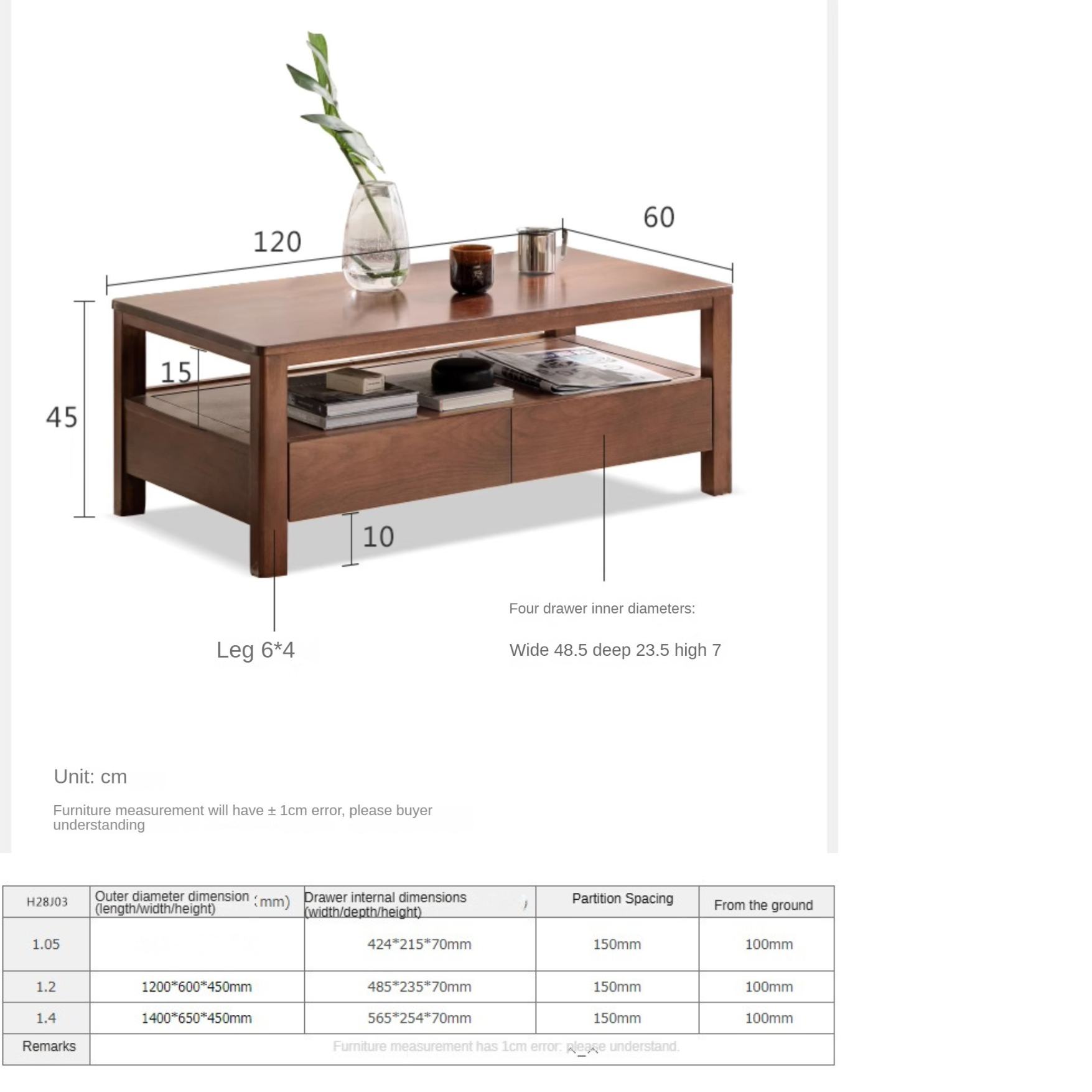 Oak, Ash Solid Wood Nordic Minimalist Modern Coffee Table