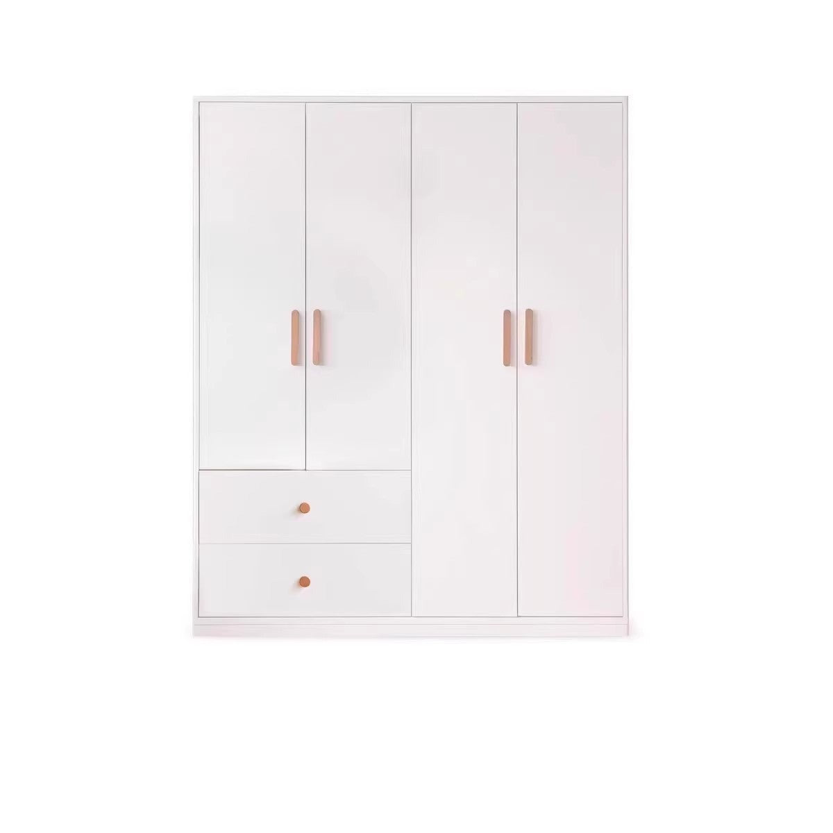 Pine Solid Wood Wardrobe Cream Style.