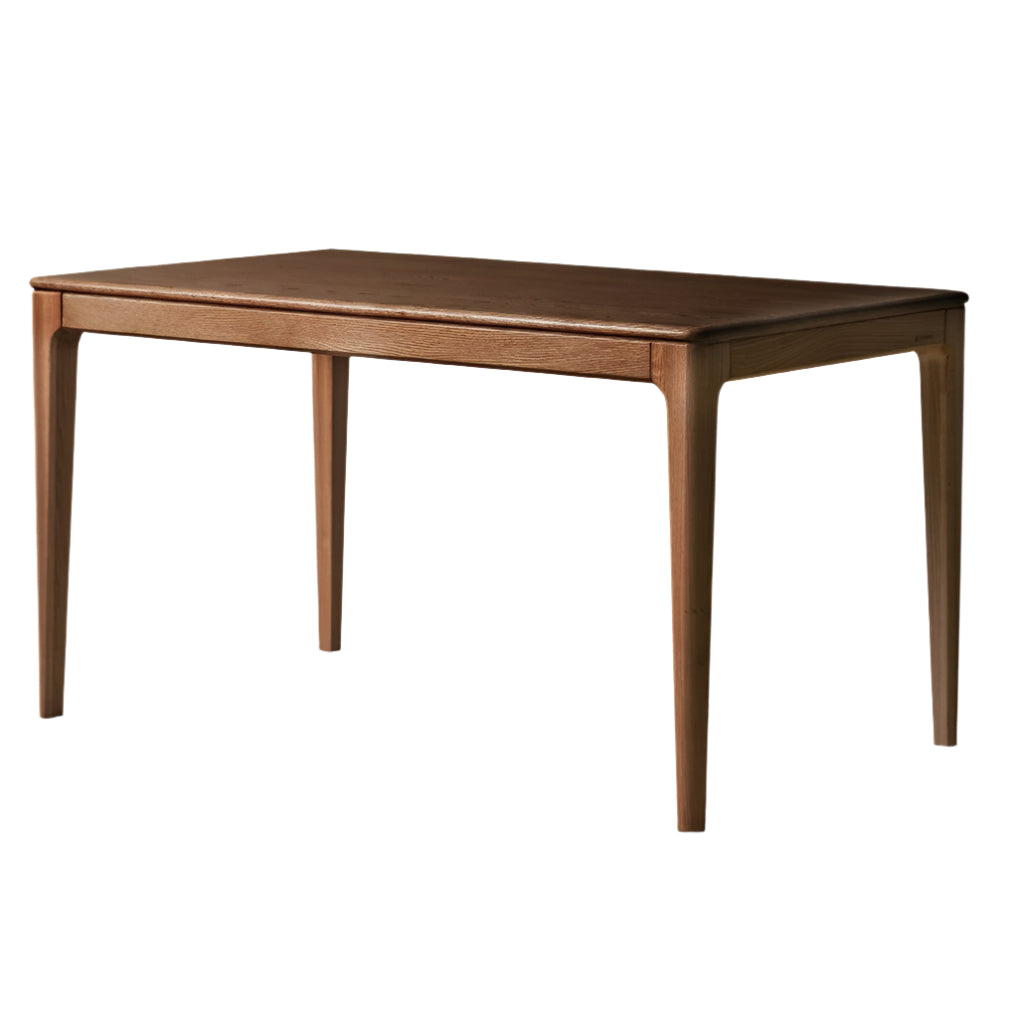 Oak, Ash Solid Wood Log Style Rectangular Dining Table