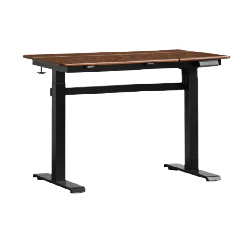 Black Walnut, Oak Solid Wood Light Luxury Style Electric Lift Table.