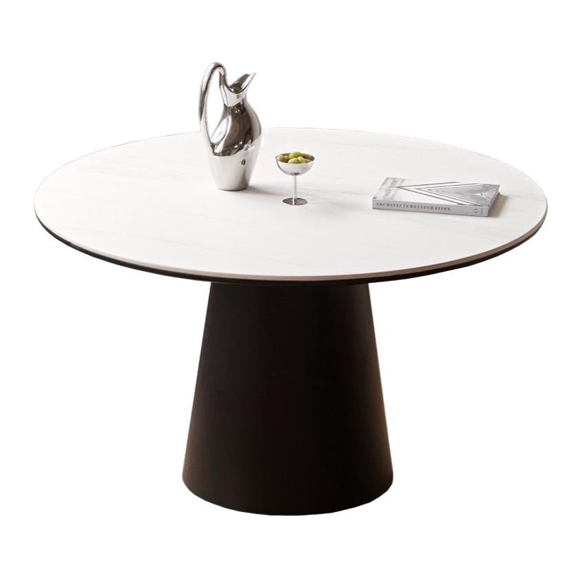 Oak Solid Wood Rock Plate Round Dining Table