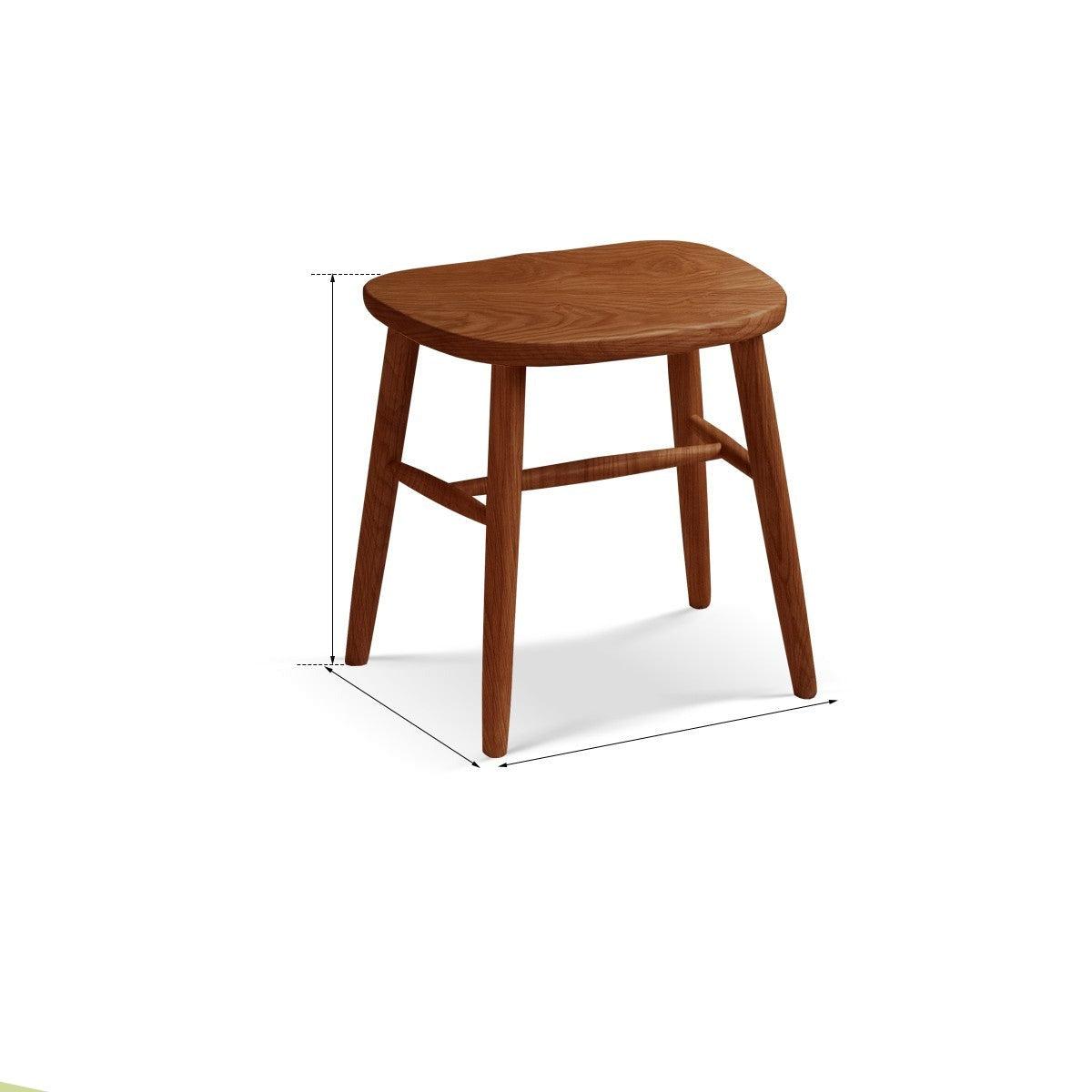 Ash, Oak, Cherry, Black Walnut, Beech Solid Wood Makeup Stool